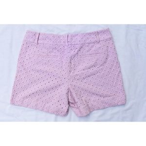 Ann Taylor LOFT Purple / Mauve Eyelet Lace Shorts